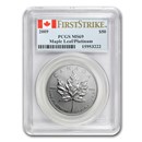 2009 Canada 1 oz Platinum Maple Leaf MS-69 PCGS (FirstStrike®) 2009 Canada 1 oz Platinum Maple Leaf MS-69 PCGS (FirstStrike®)